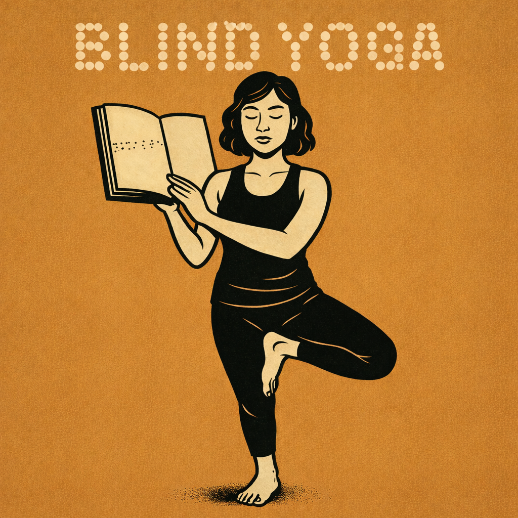 Blind Yoga — eyes closed, inner landscape glowing